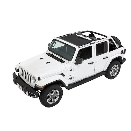 Bestop Sun Standard Targa Style Bikini Top For Jeep 2020-2024 Gladiator Mesh Fabric 52410-11